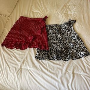 Nasty Gal wraparound mini skirts
